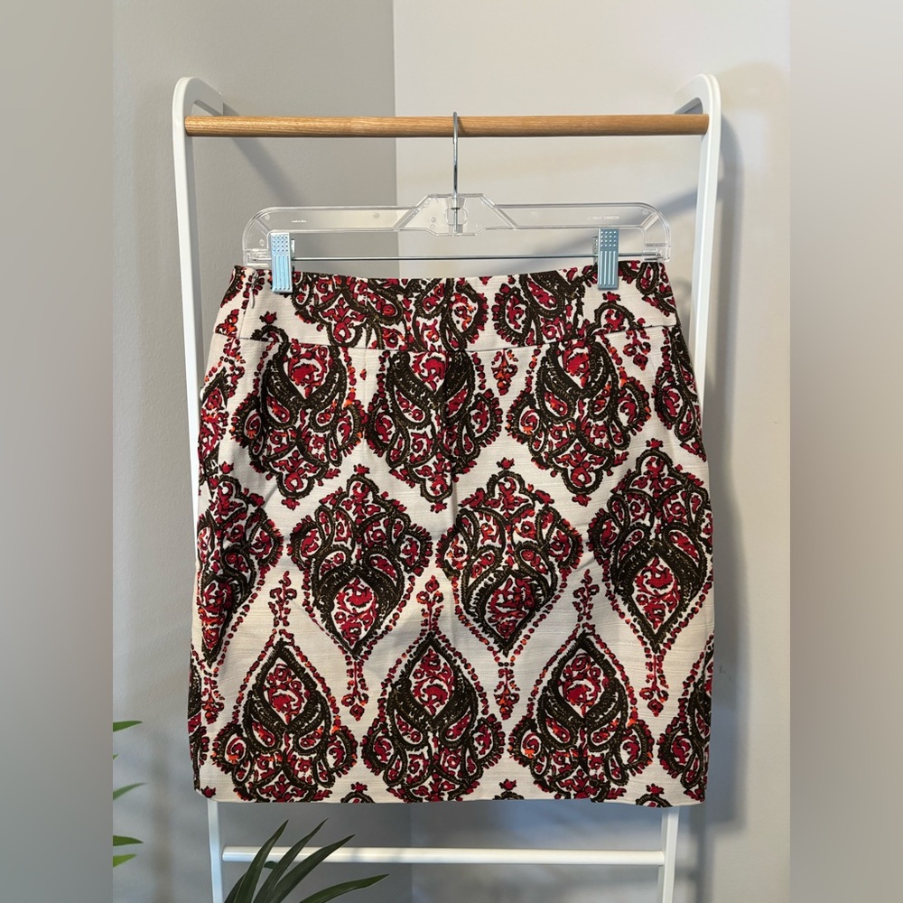 Merona Red and Black Patterned Pencil Skirt NWOT - Picture 8 of 8